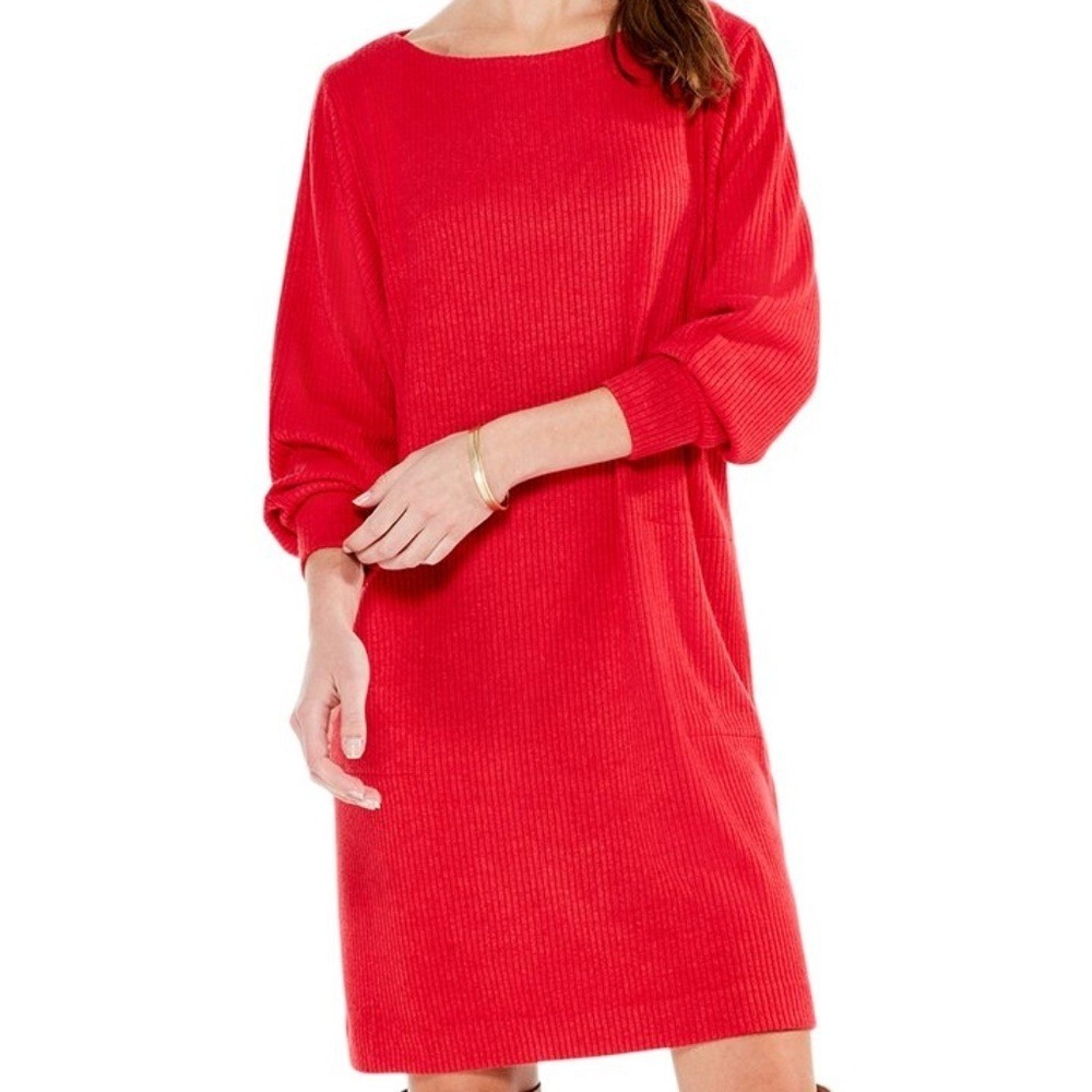 NEW Red‎ Sweater Dress by NIC+ZOE SZ L